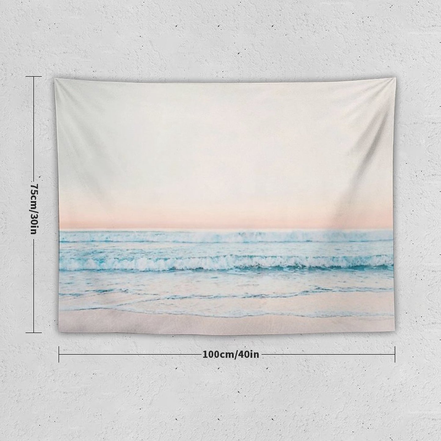 Minimalist Ocean Print Tapestry