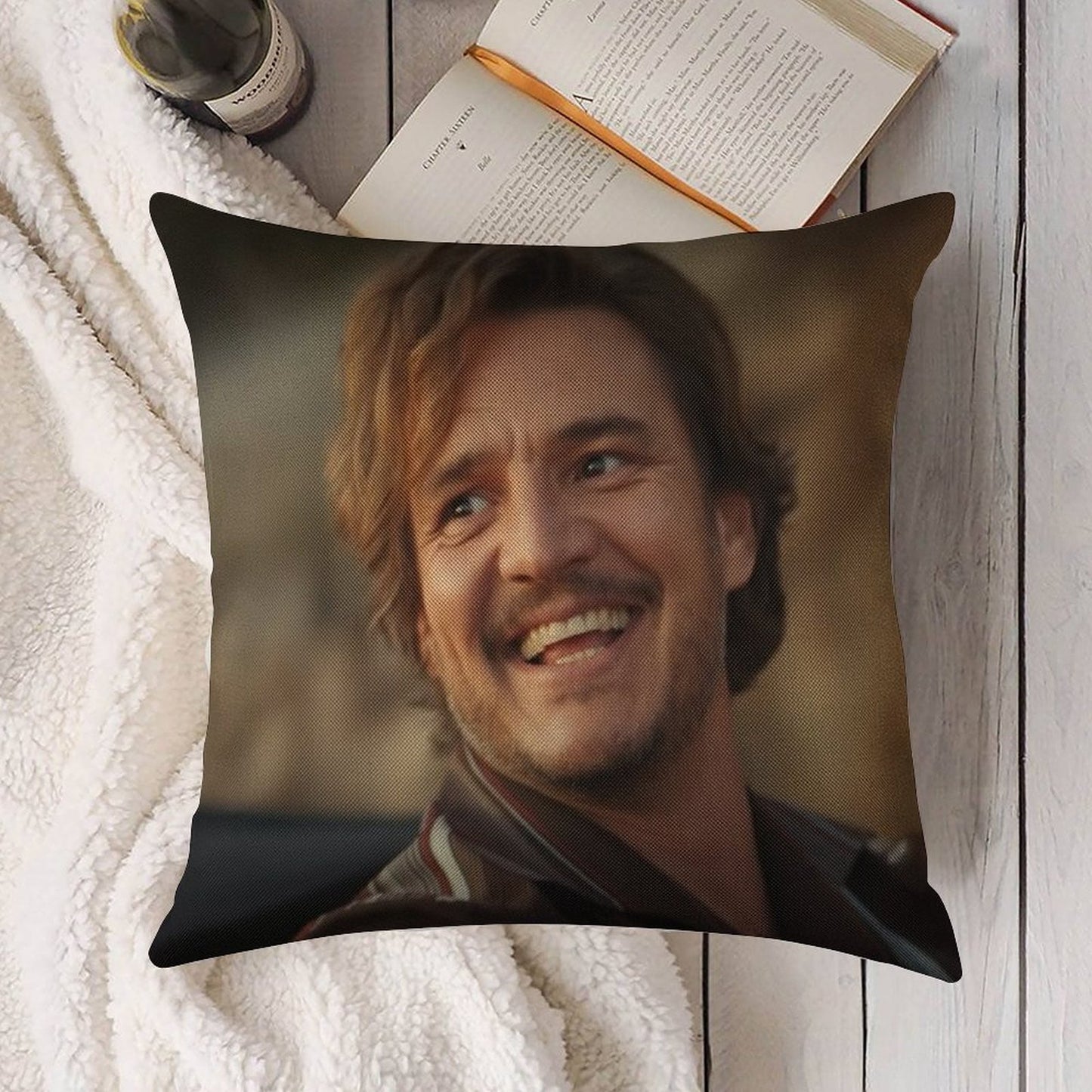 Unhinged Pedro Pascal Linen Throw Pillow Cover