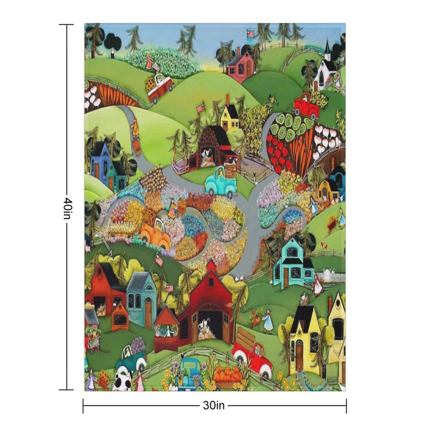Going to Market Throw Blanket