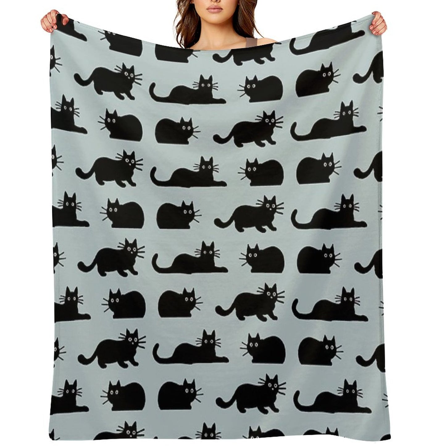 Black Cat Throw Blanket
