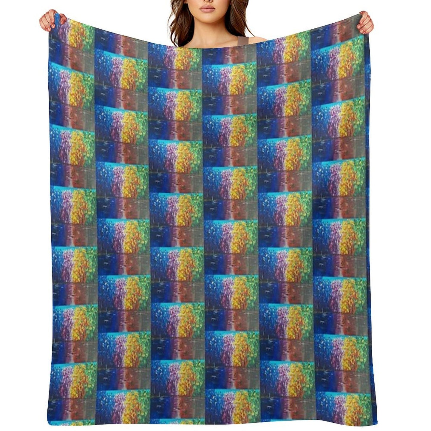 Chromatic Reflections Throw Blanket