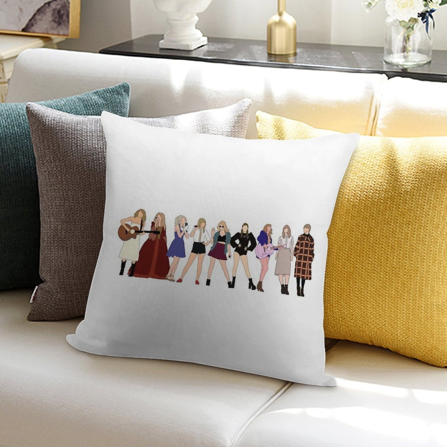 TAYLOR SWIFT 9 ERAS Soft Anti-Pilling Throw Pillow