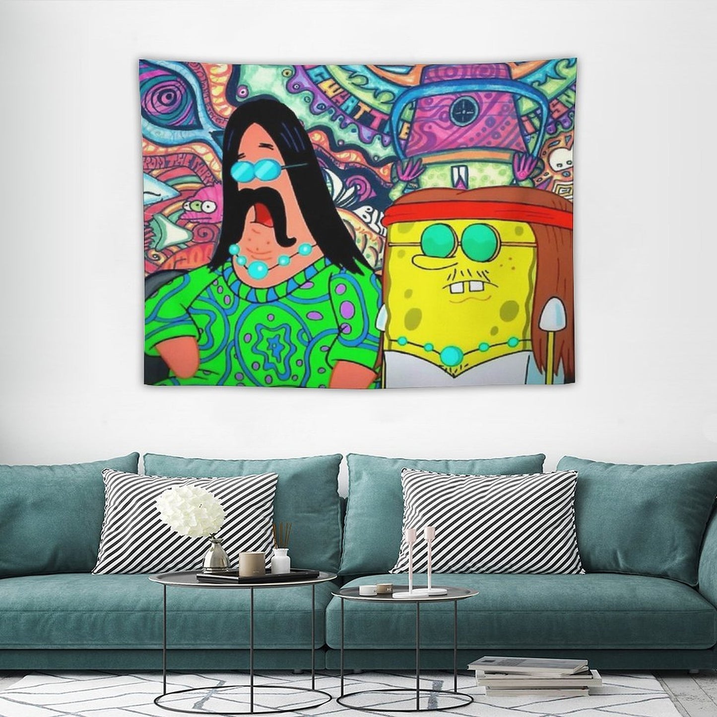 Hippie Spongebob Tapestry