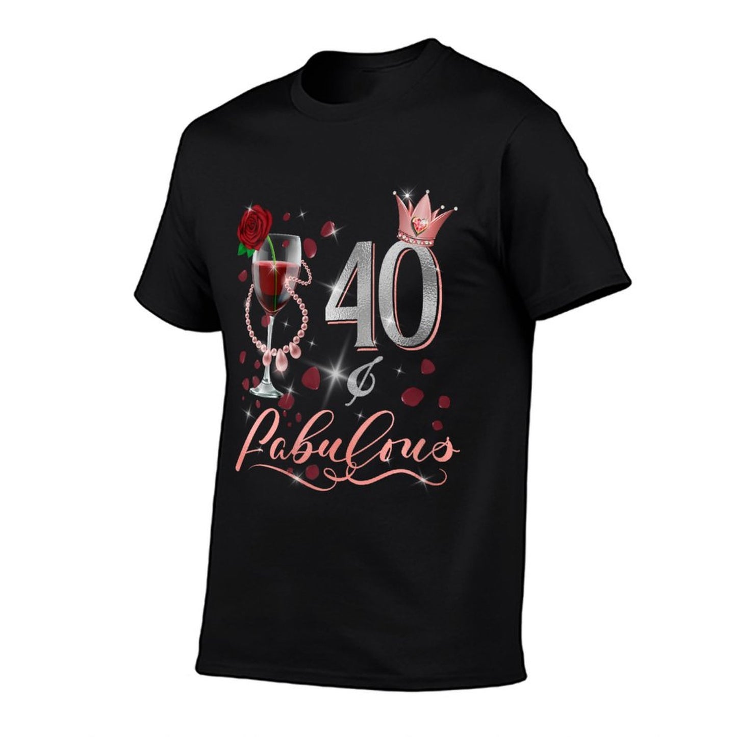 Womens 40 Birthday 40 And Fabulous 40 Year Old Gift Women 40th BDay Comfortable T-Shirt
