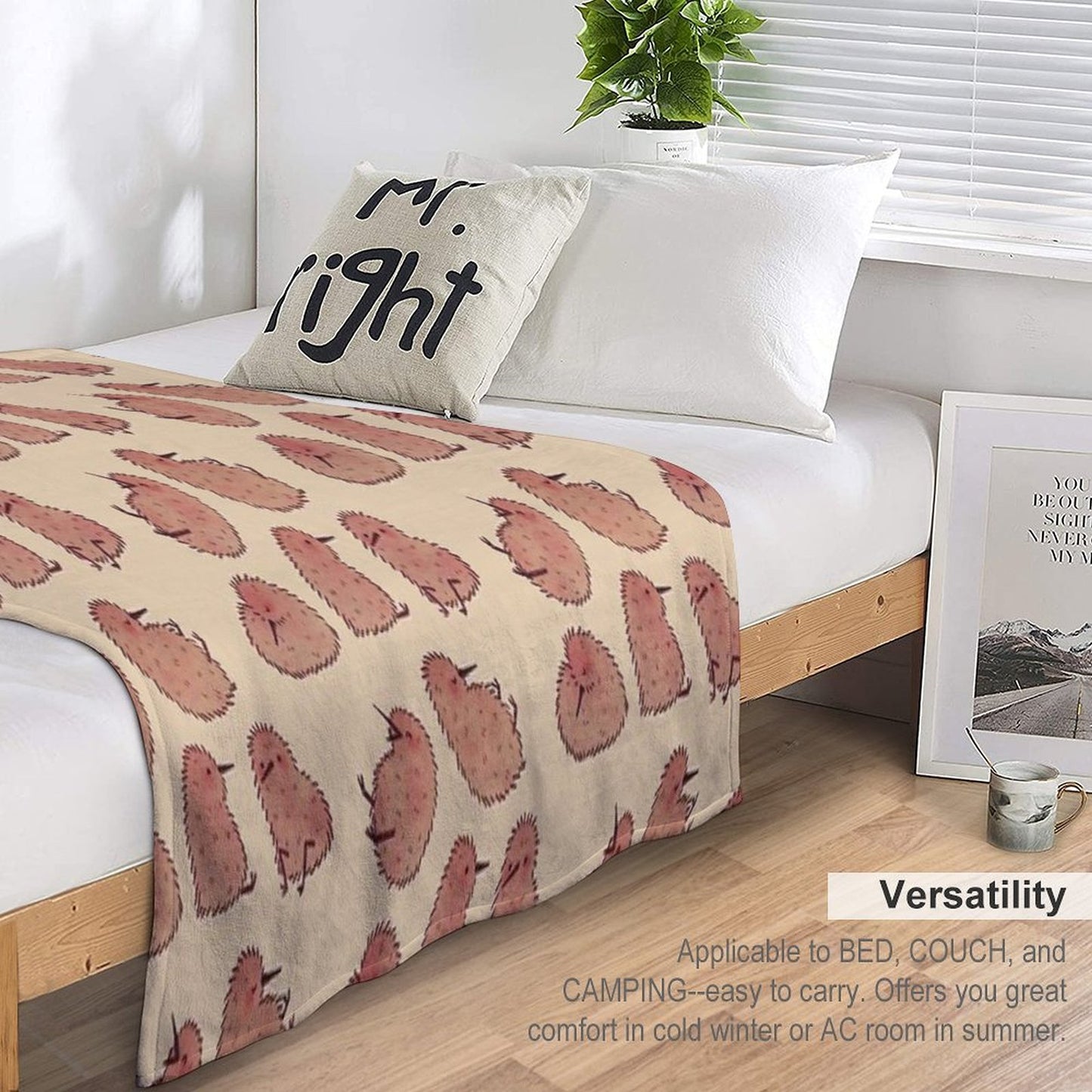 Cute Kiwi Birds Throw Blanket