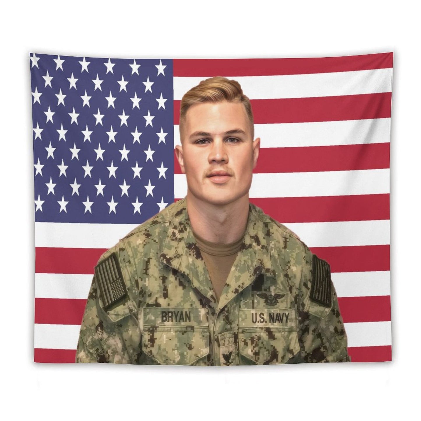 Zach Singer Bryan American Flag Tapestry