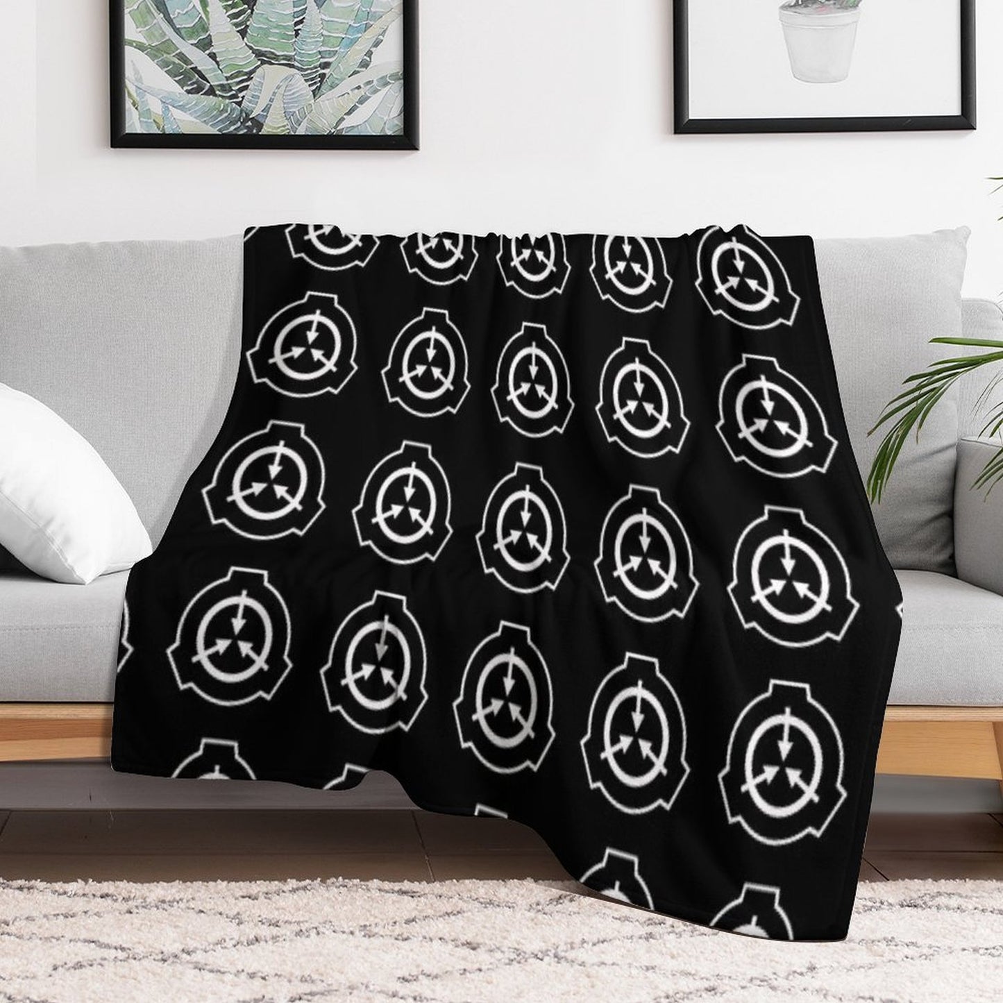 SCP Symbol (Black) Throw Blanket