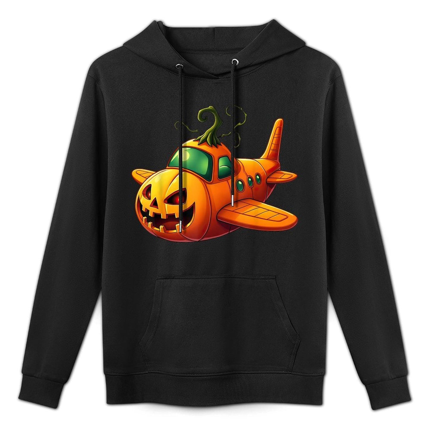 Funny Airplane Pumpkin Pilot Lovers Halloween Mens Boys Kids Customizable Surface Hoodie