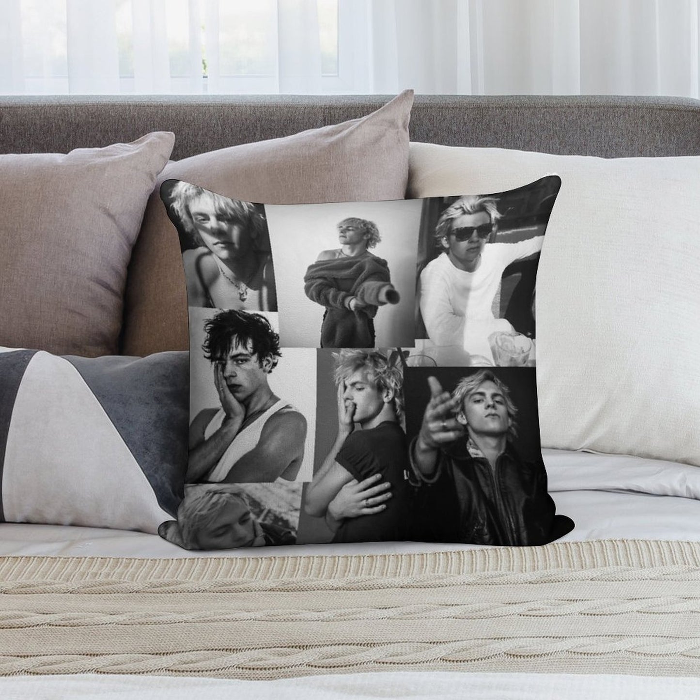 Ross Lynch Collage Soft Ultra-Soft Texture Throw Pillow