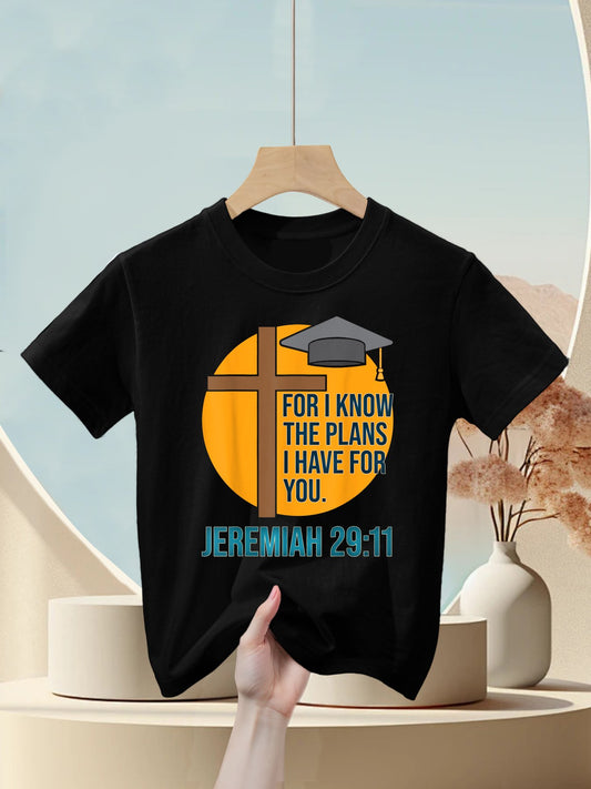 Christian School Graduation Gift Bible Verse Kids T-Shirt