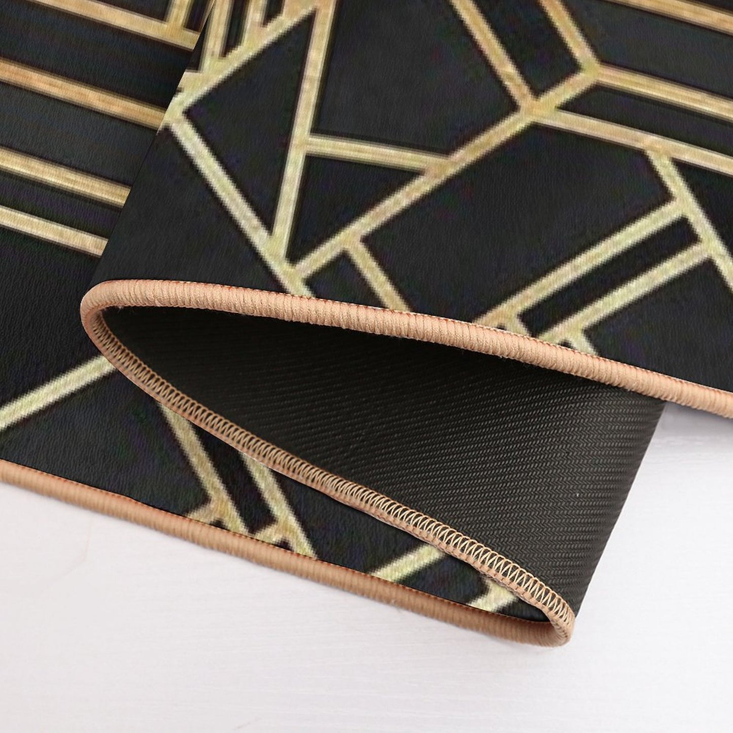 Art Deco Black Bath Mat