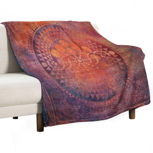 Desert Crop Circle Throw Blanket