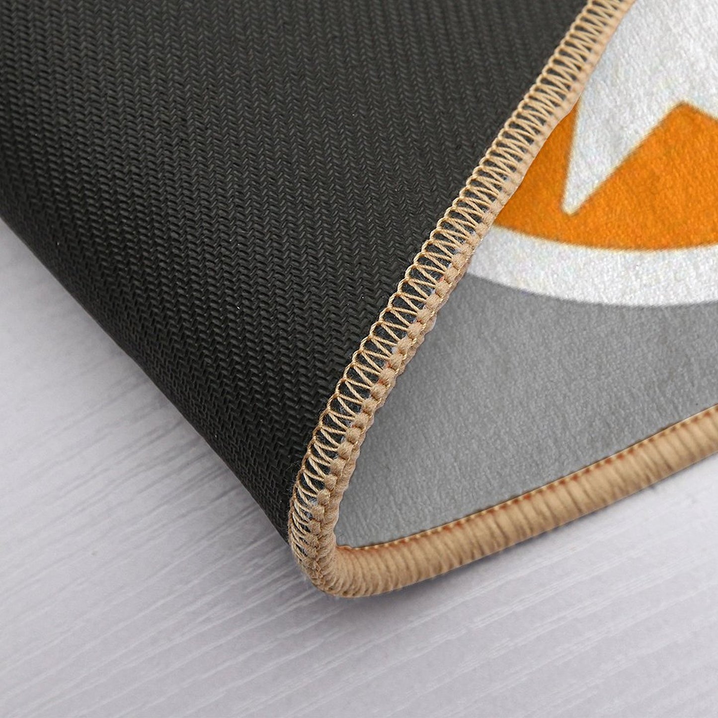 Orange & White Tri-Star Bath Mat