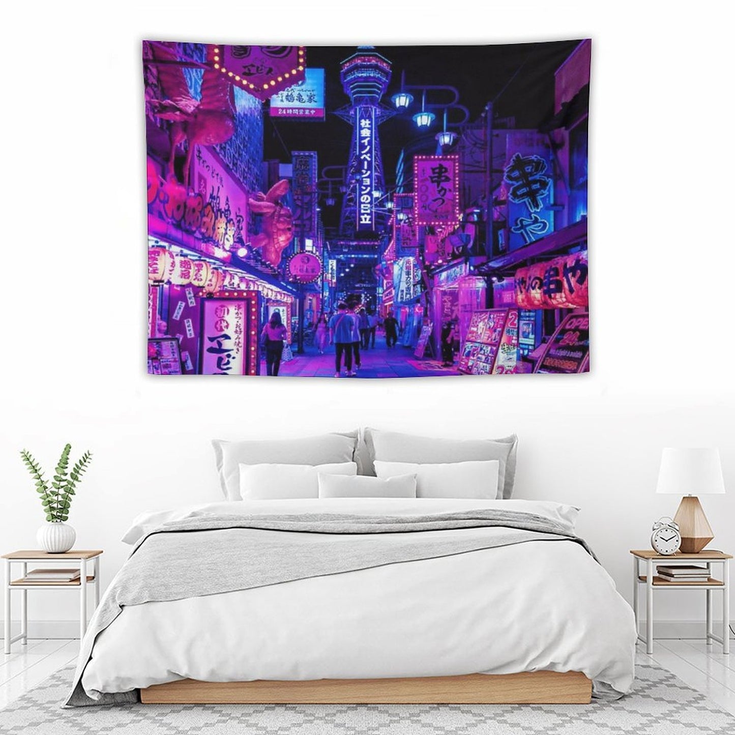Osaka City Anime Scenes Tapestry