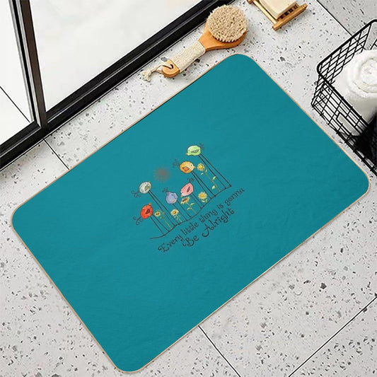 Every Little Thing Is Gonna Be Alright Bird Andunflower Bath Mat