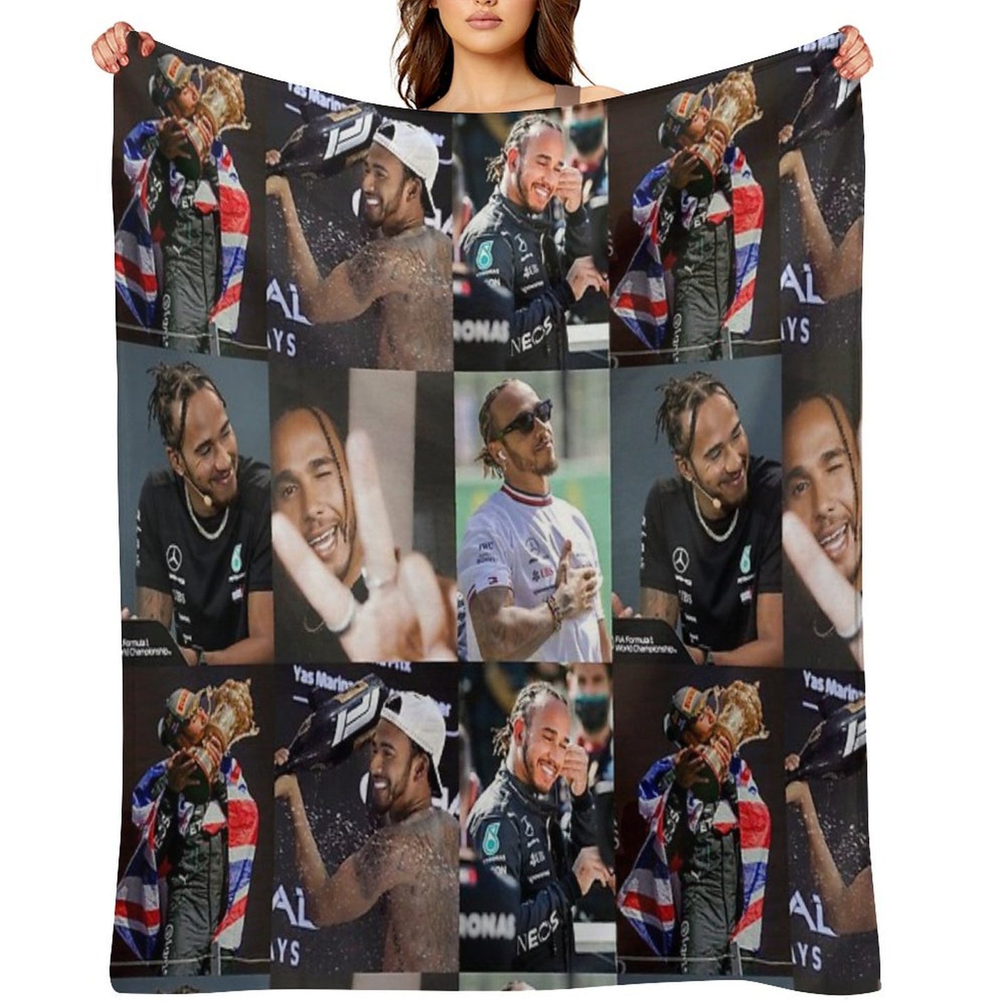 Lewis Hamilton Throw Blanket