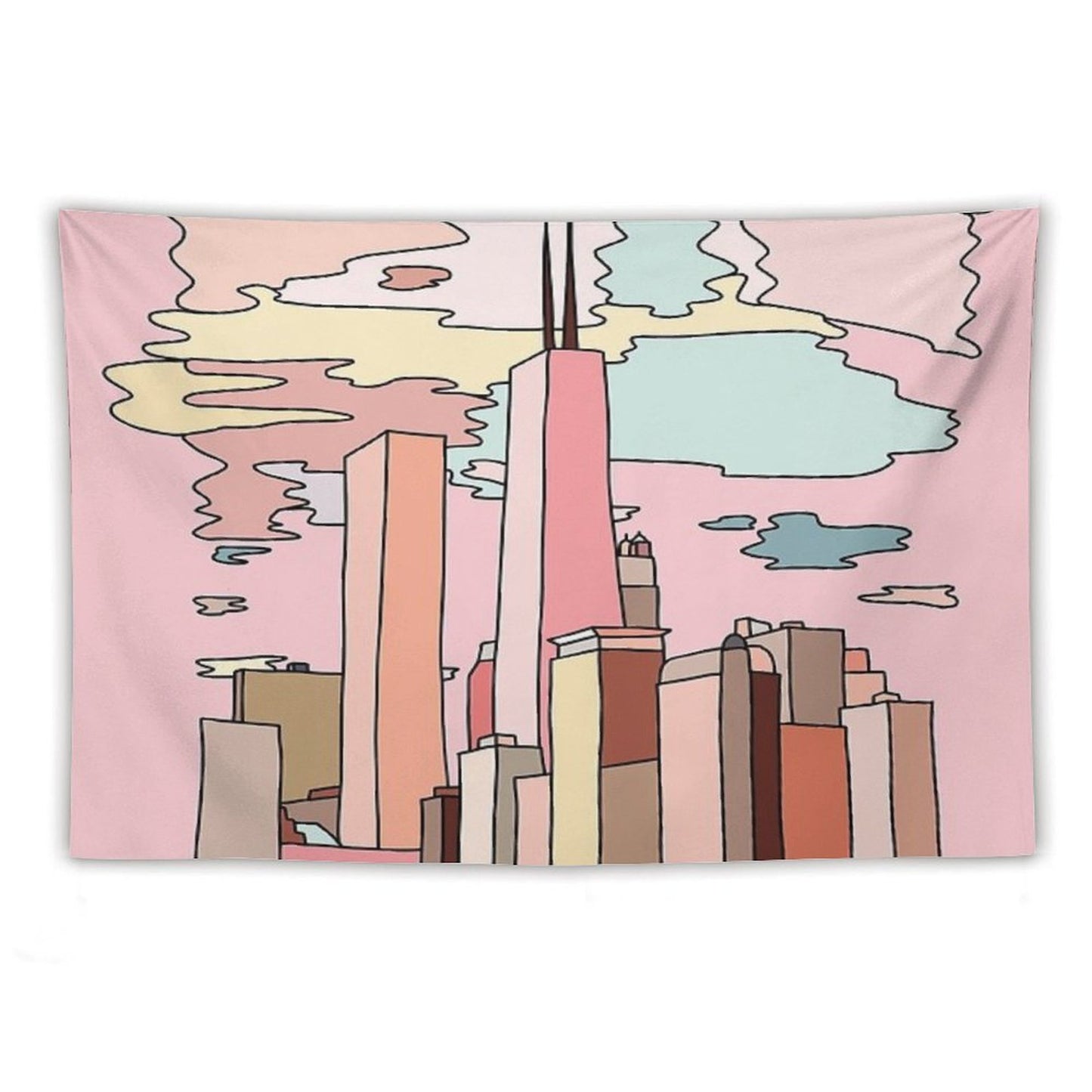 Chicago Sunset by Sasa Elebea Tapestry