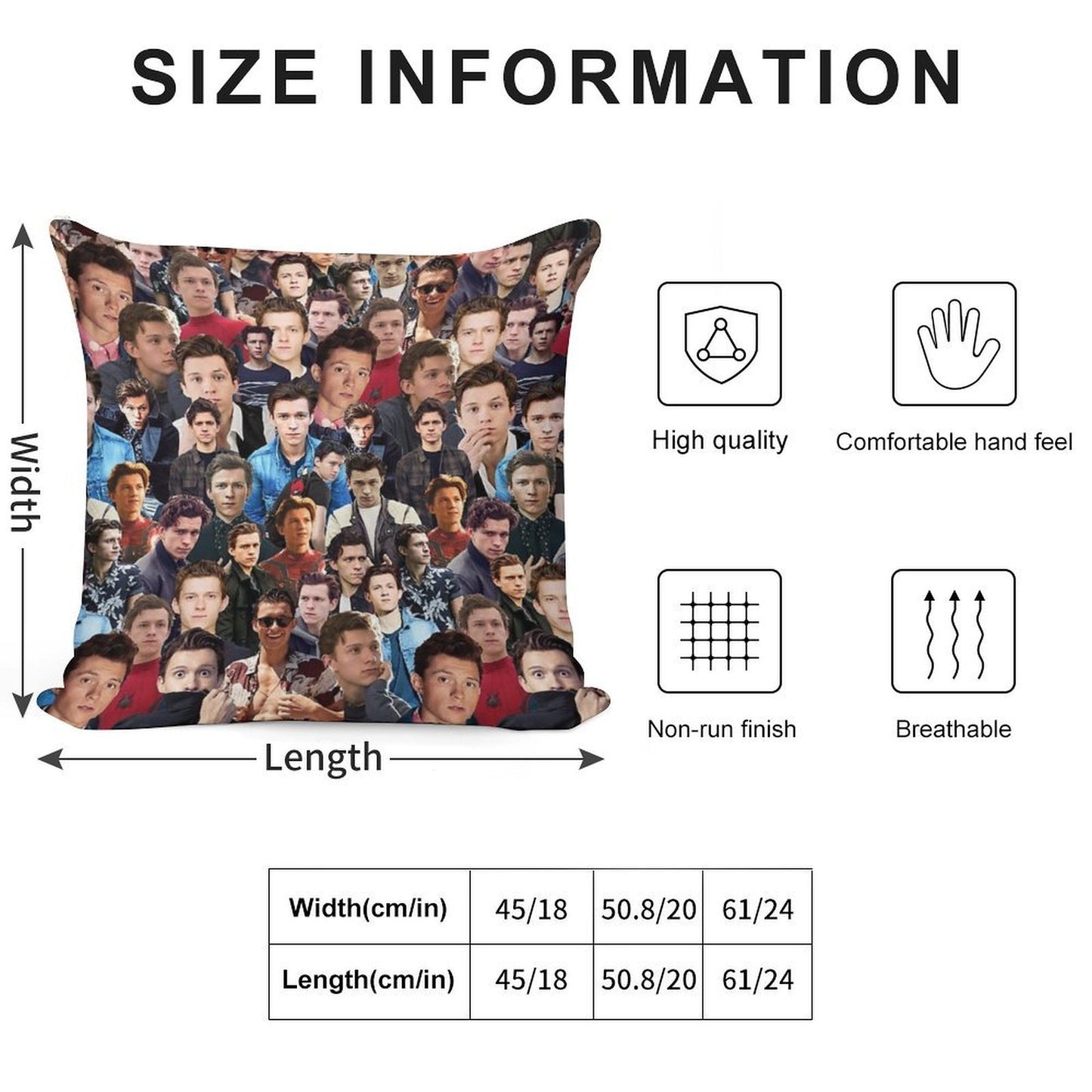 Tom Holland Collage Soft Warmth Comfort Throw Pillow