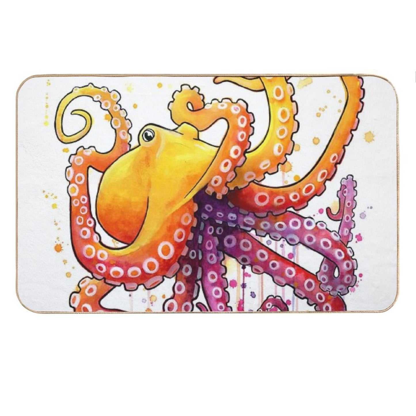 Octopus Sunrise Bath Mat