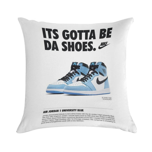 Poster Nike Air Jordan 1 University Blue Soft High-Density Material Throw Pillow
