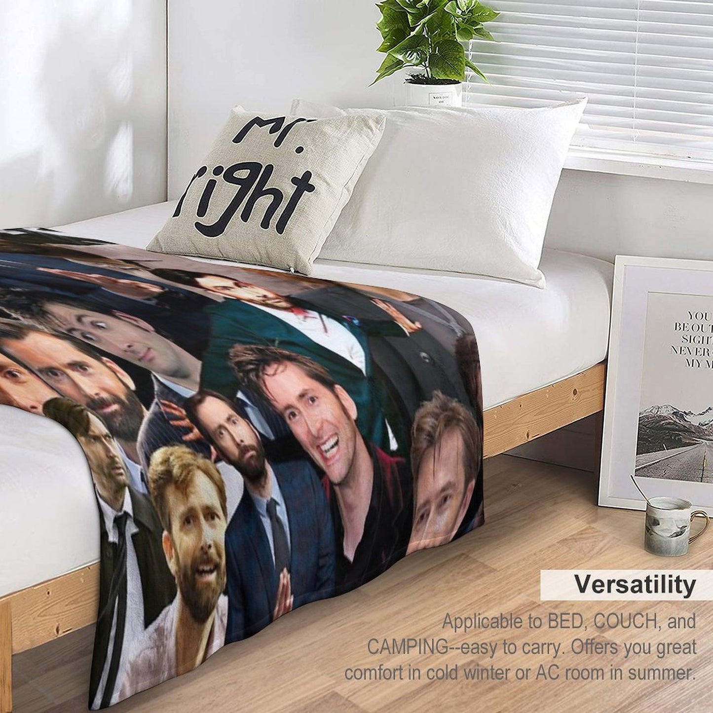 David Tennant Collage Throw Blanket