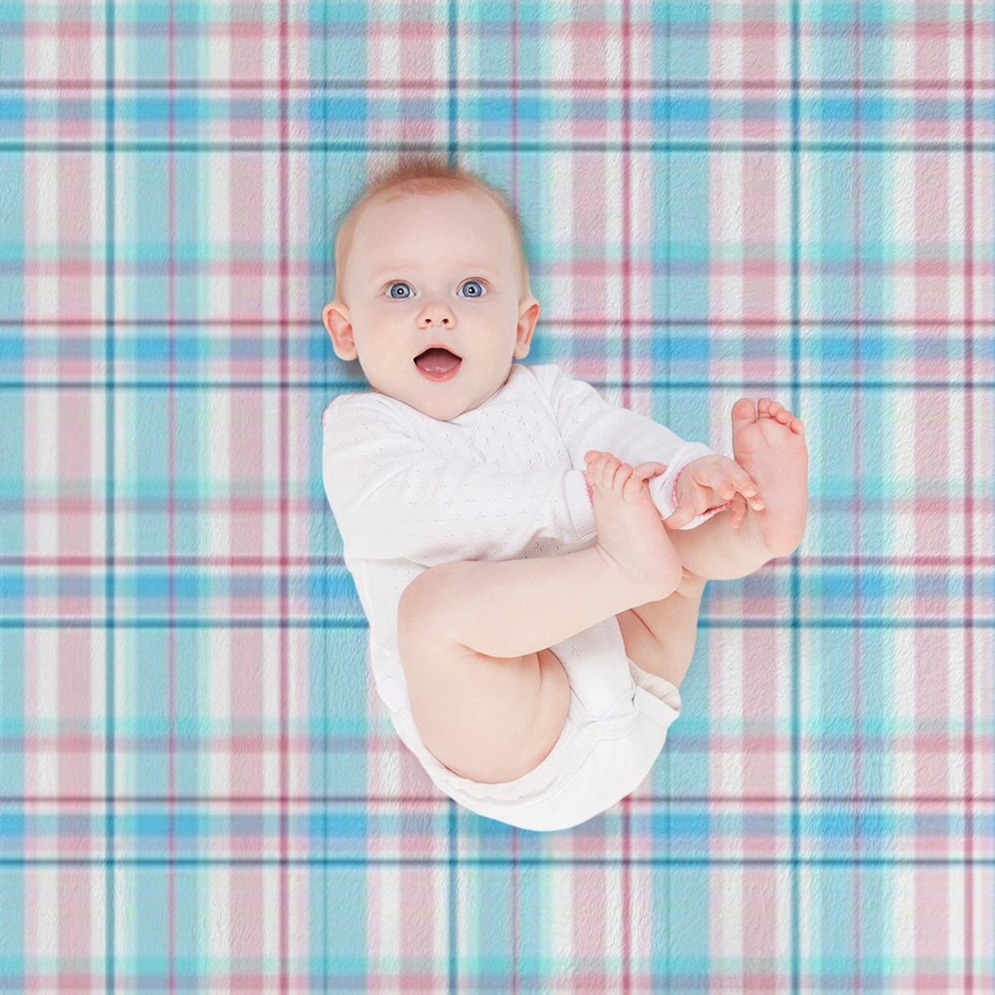Trans Pride Tartan Throw Blanket