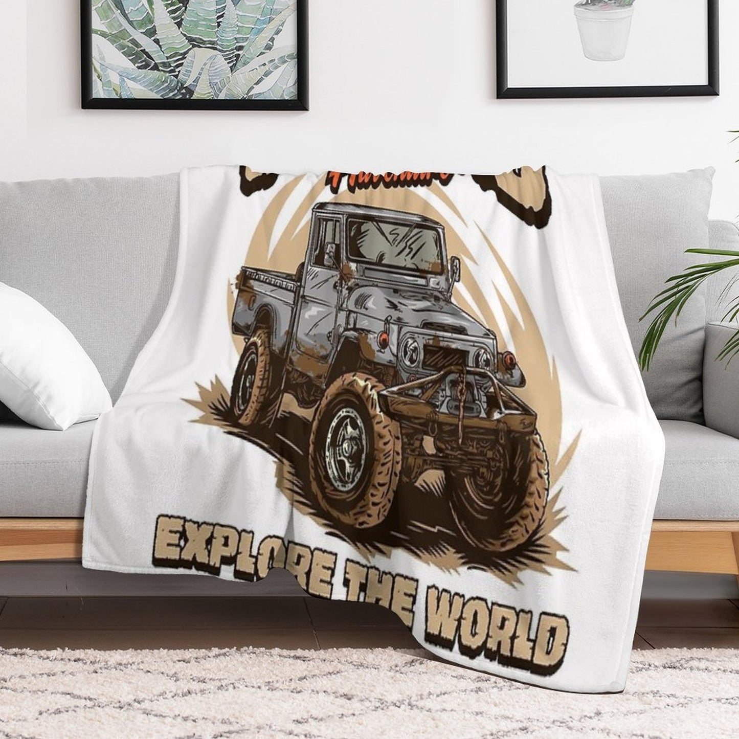 Toyota Land Cruiser FJ45 Pickup Throw Blanket
