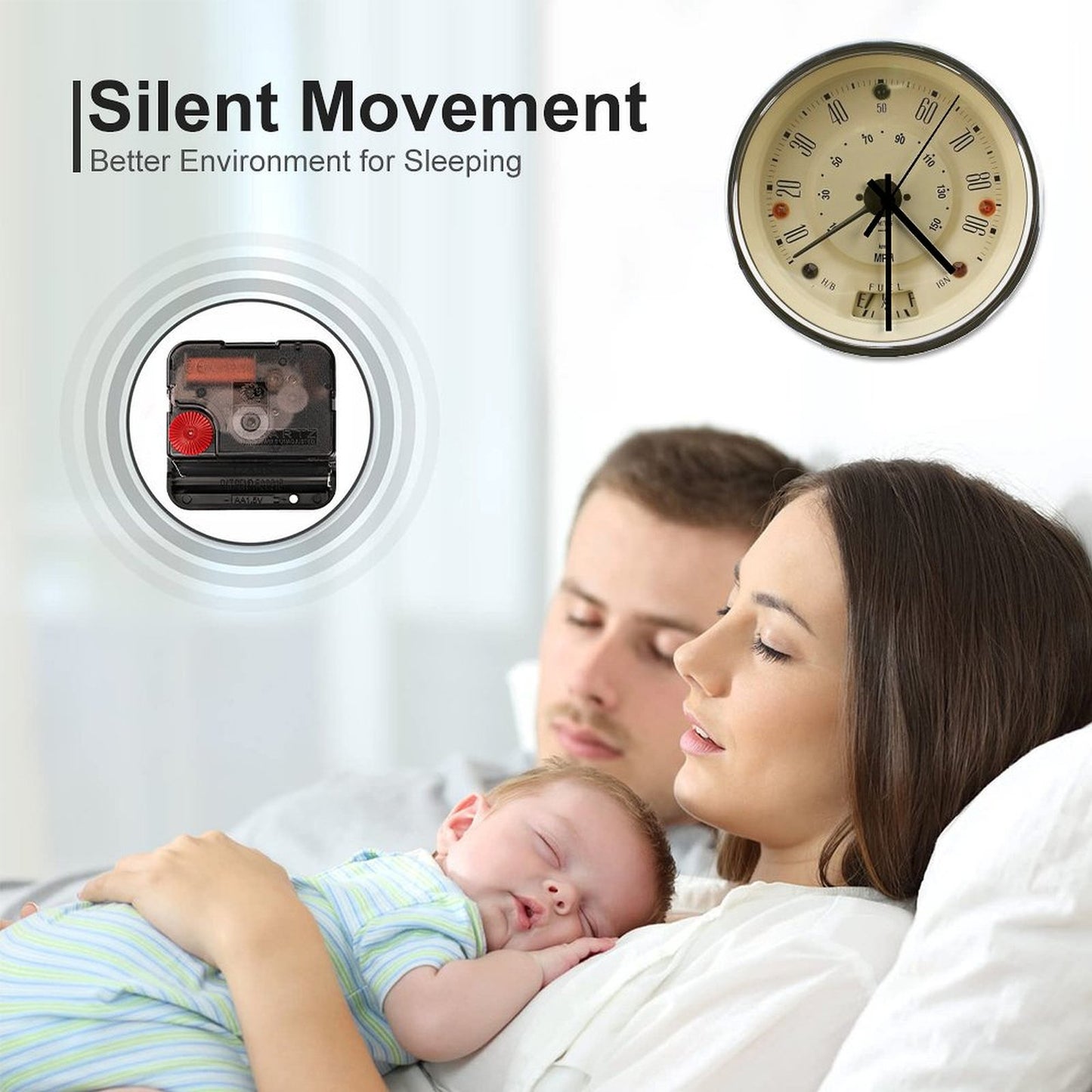 Smiths 90mph Speedo - White Face Wall Clock