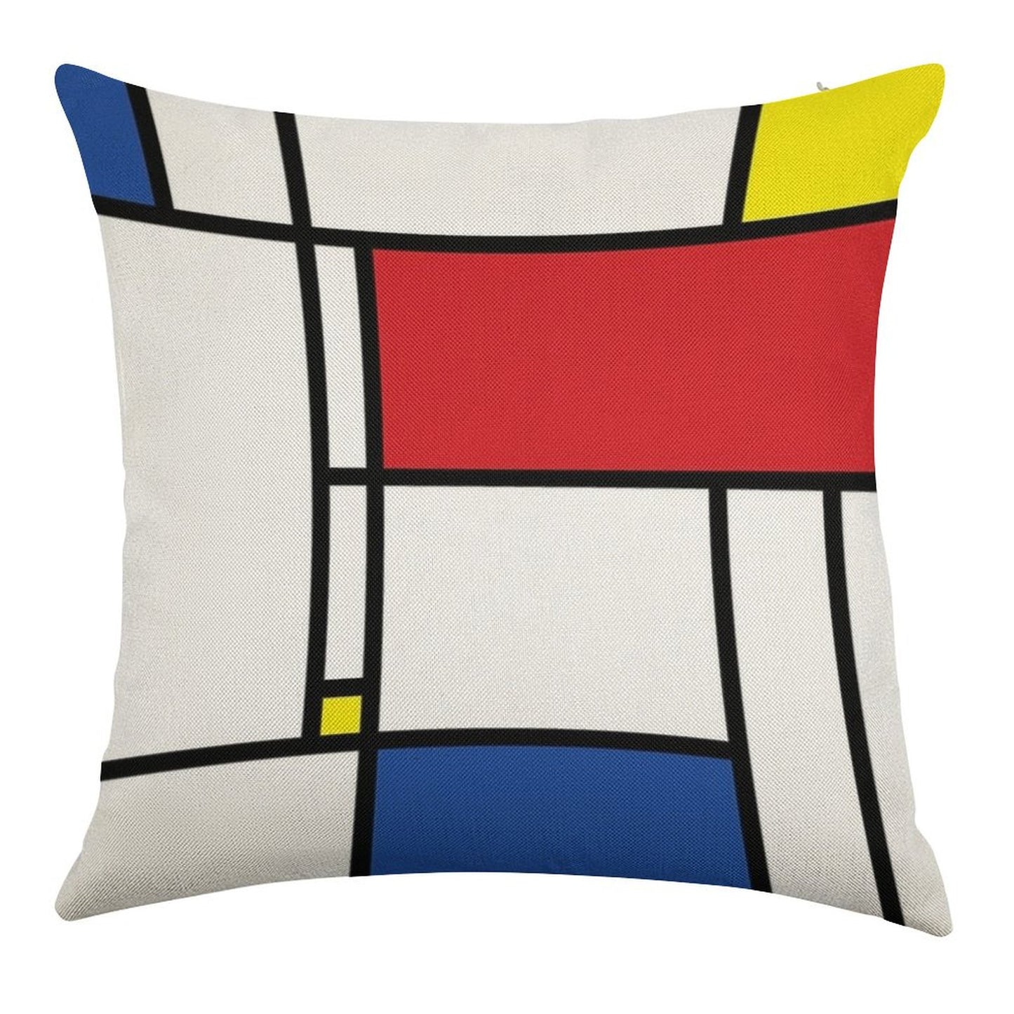 Mondrian Minimalist De Stijl Modern Art © Fatfatin Linen Throw Pillow Cover
