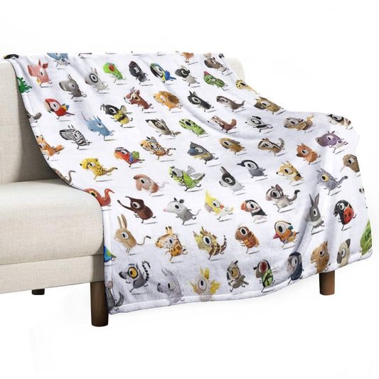 Marathon Animals Throw Blanket