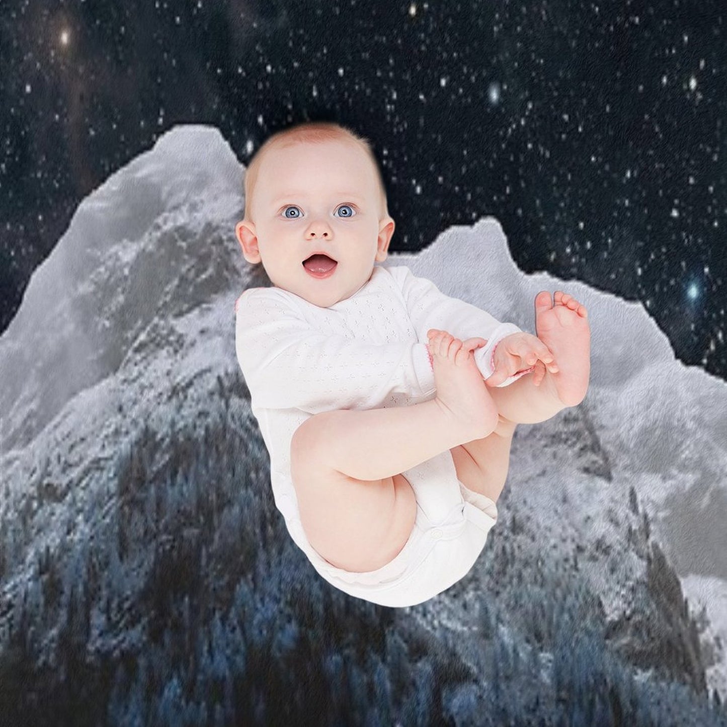 Mountains Attracts Galaxy Throw Blanket
