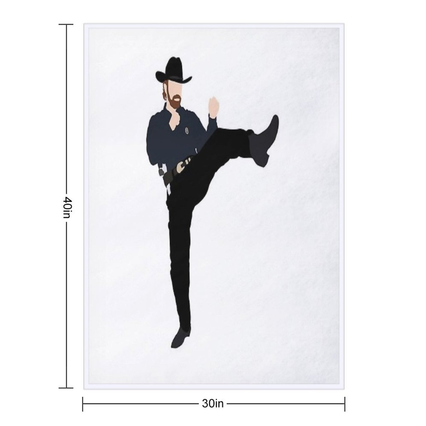 Walker Texas Ranger Throw Blanket