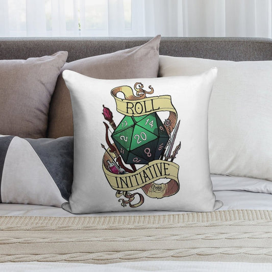 Roll Initiative Soft Decorative Cover Throw Pillow