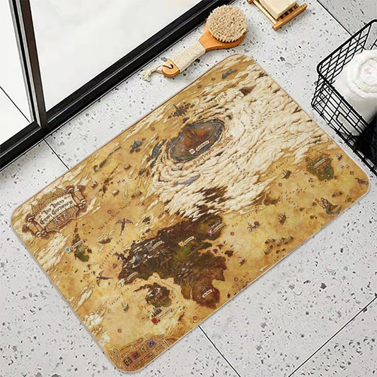 FFXIV New Updated World Map Hydaelyn Eorzea Bath Mat