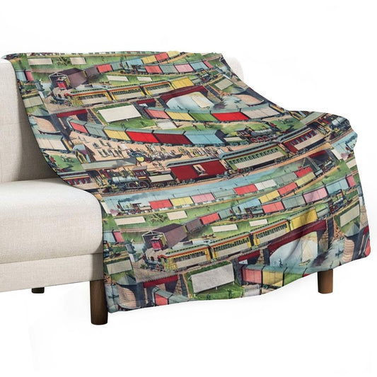 Antique Train Throw Blanket