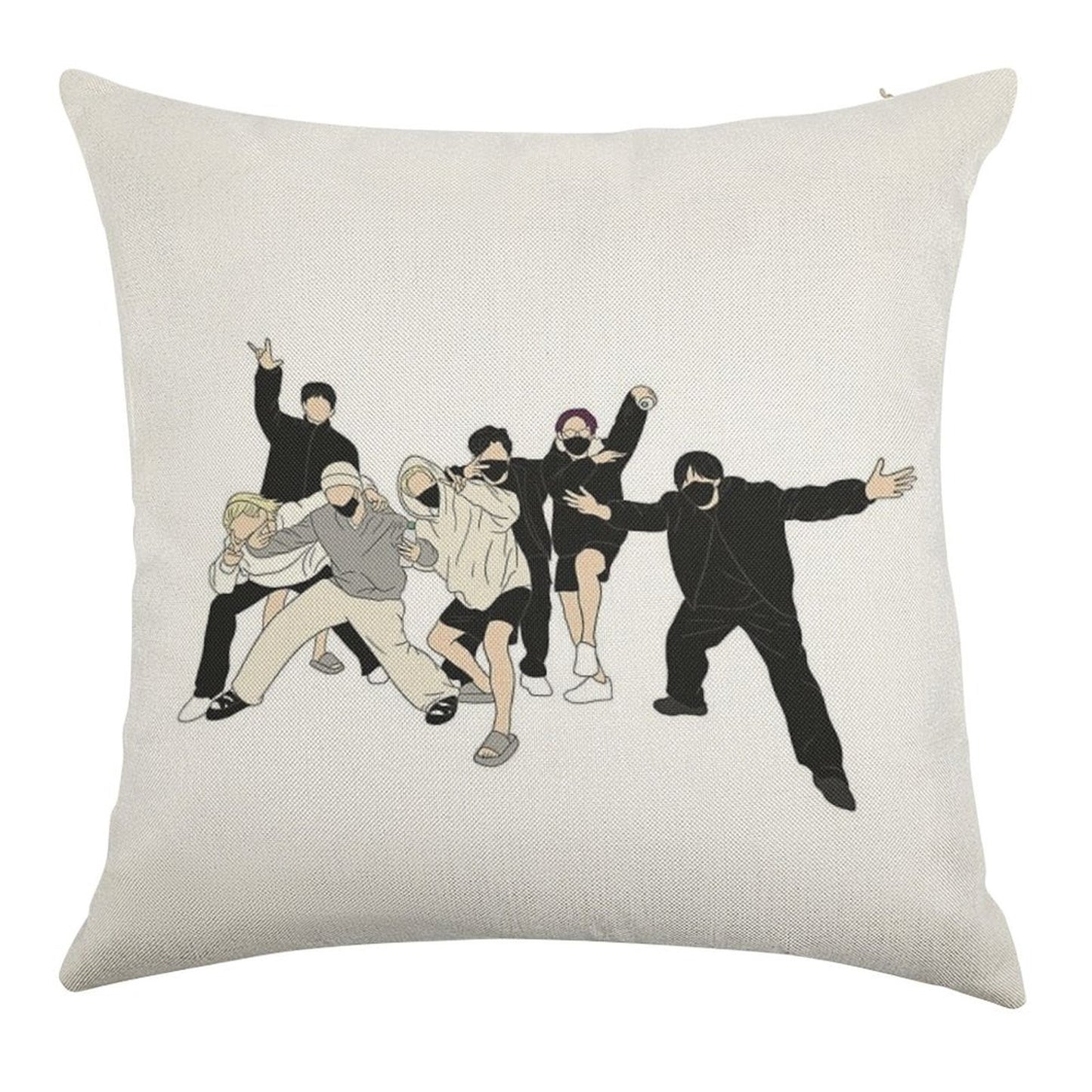 Stray Kids Responsible Kids Linen Throw Pillow Cover