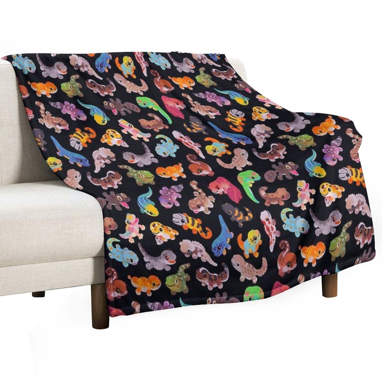 Gecko - Dark Throw Blanket