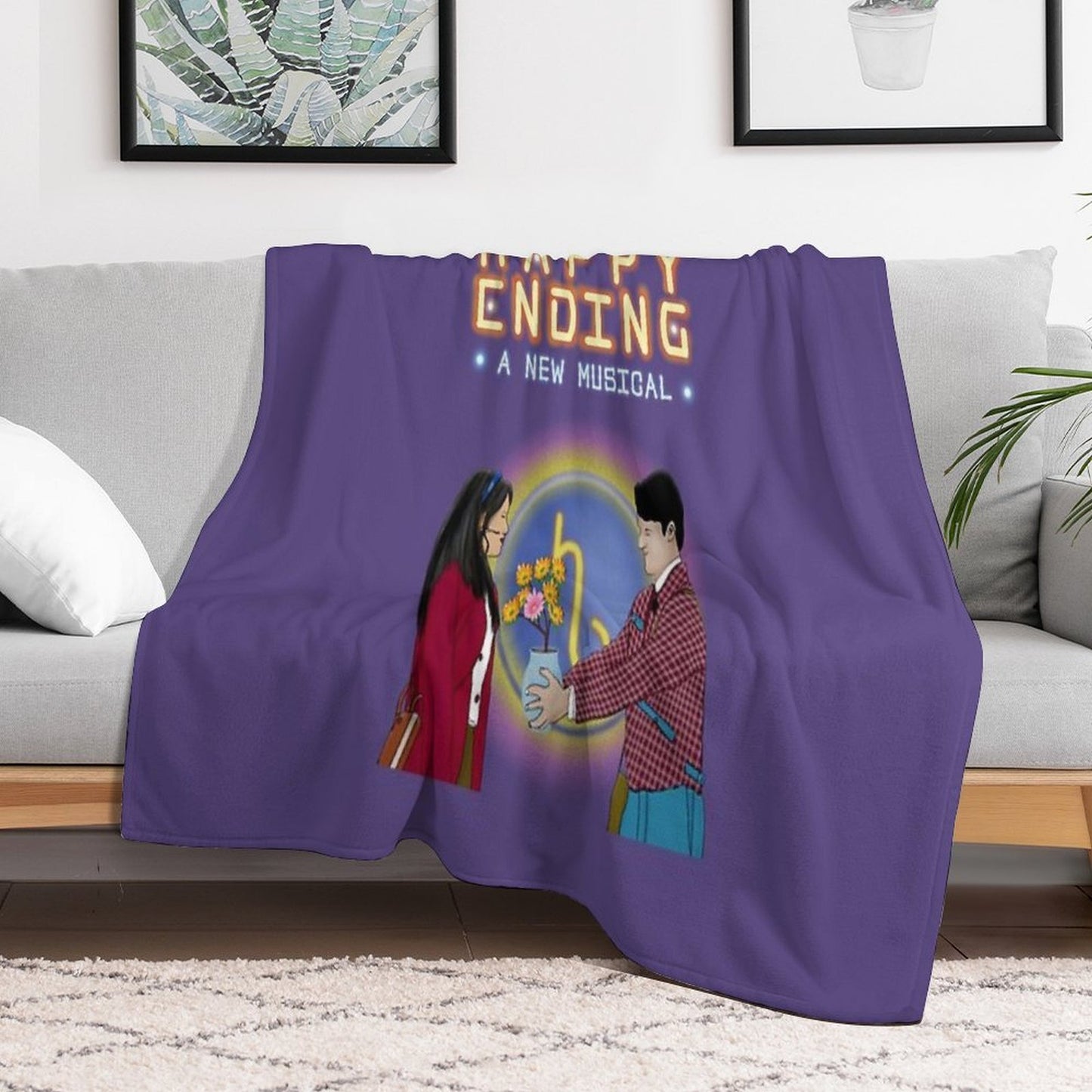 Maybe Happy Throw Blanket