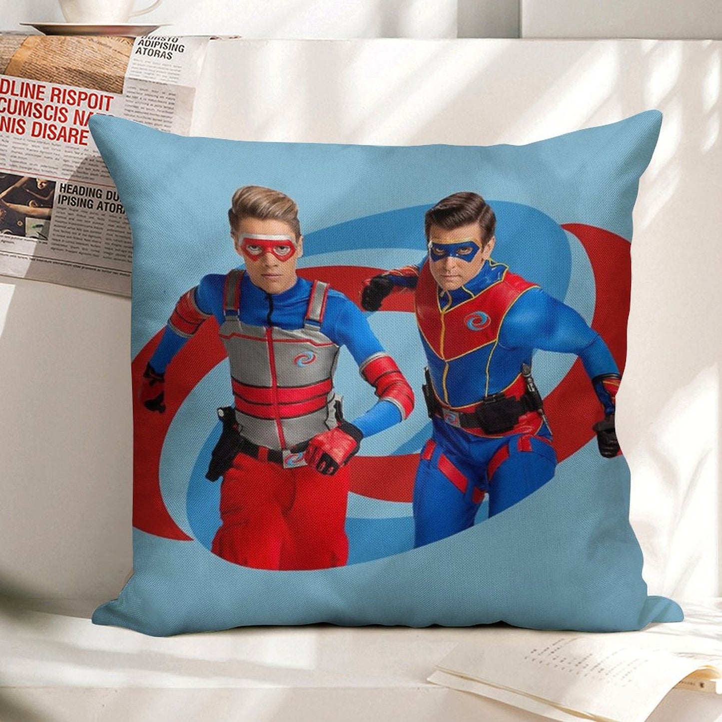 Henry Danger - Action Logo Linen Throw Pillow Cover