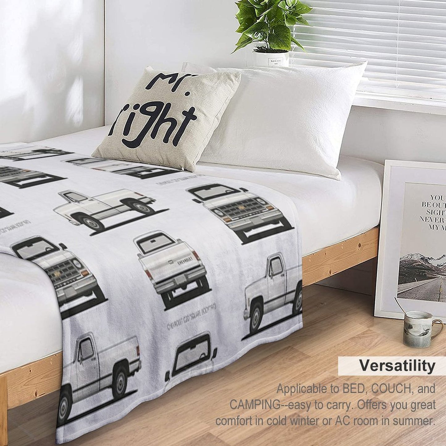 1973 C20 Square Body – Classic Chevy Pickup Triple-View Throw Blanket
