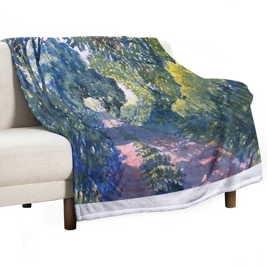 Hockney Trail Tunnel of Trees Throw Blanket