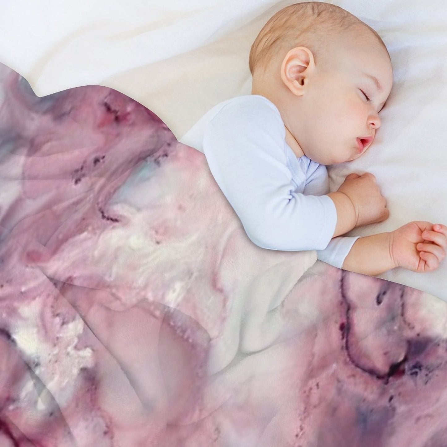 Liquid Mauve Abstract Throw Blanket