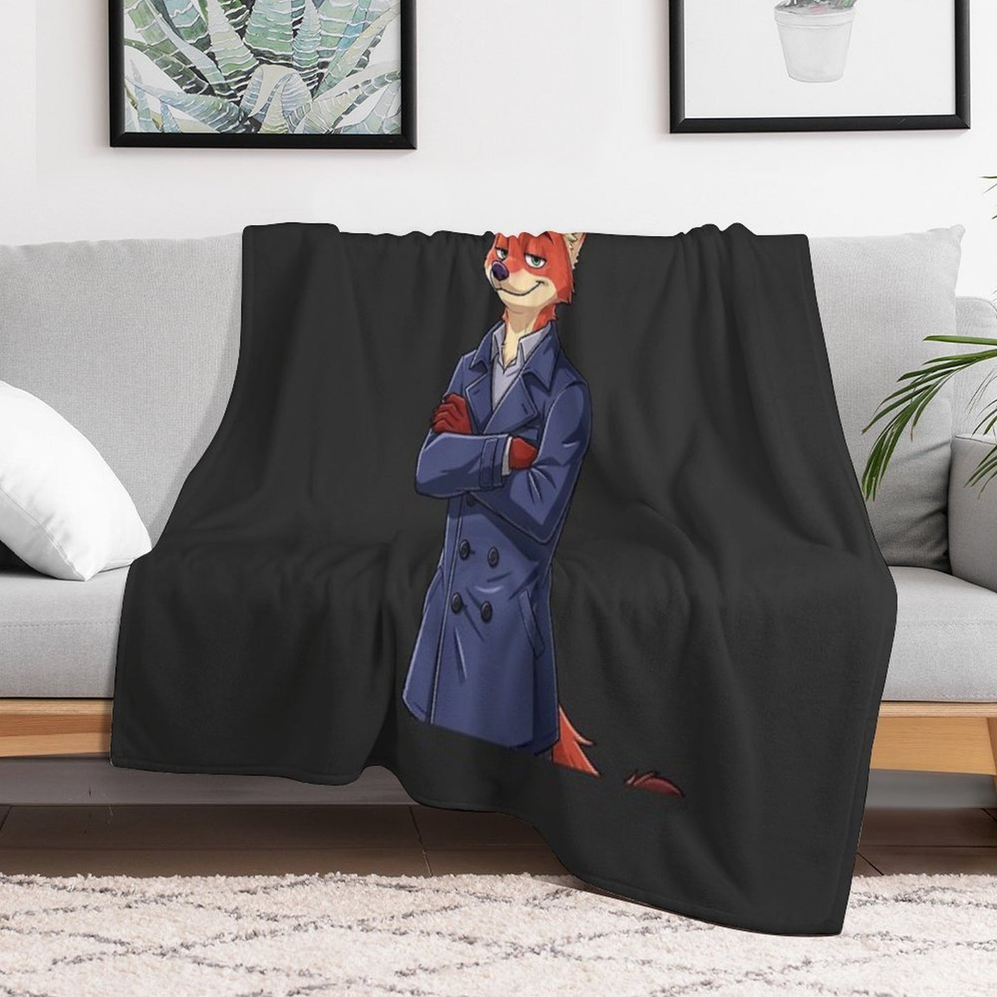 Wilde Fox Fanart - Zootopia Style Illustration Throw Blanket