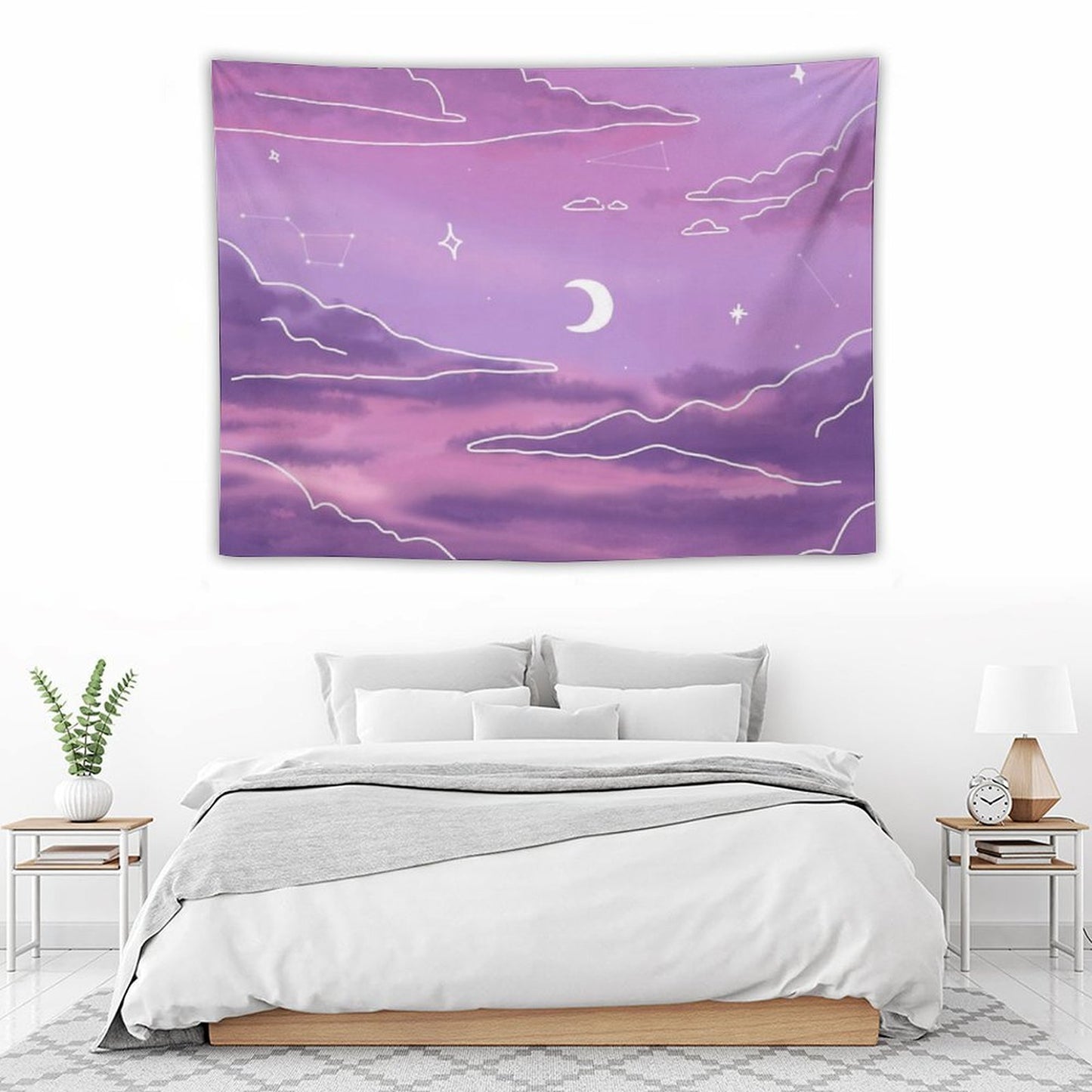 Purple Sunset View Tapestry