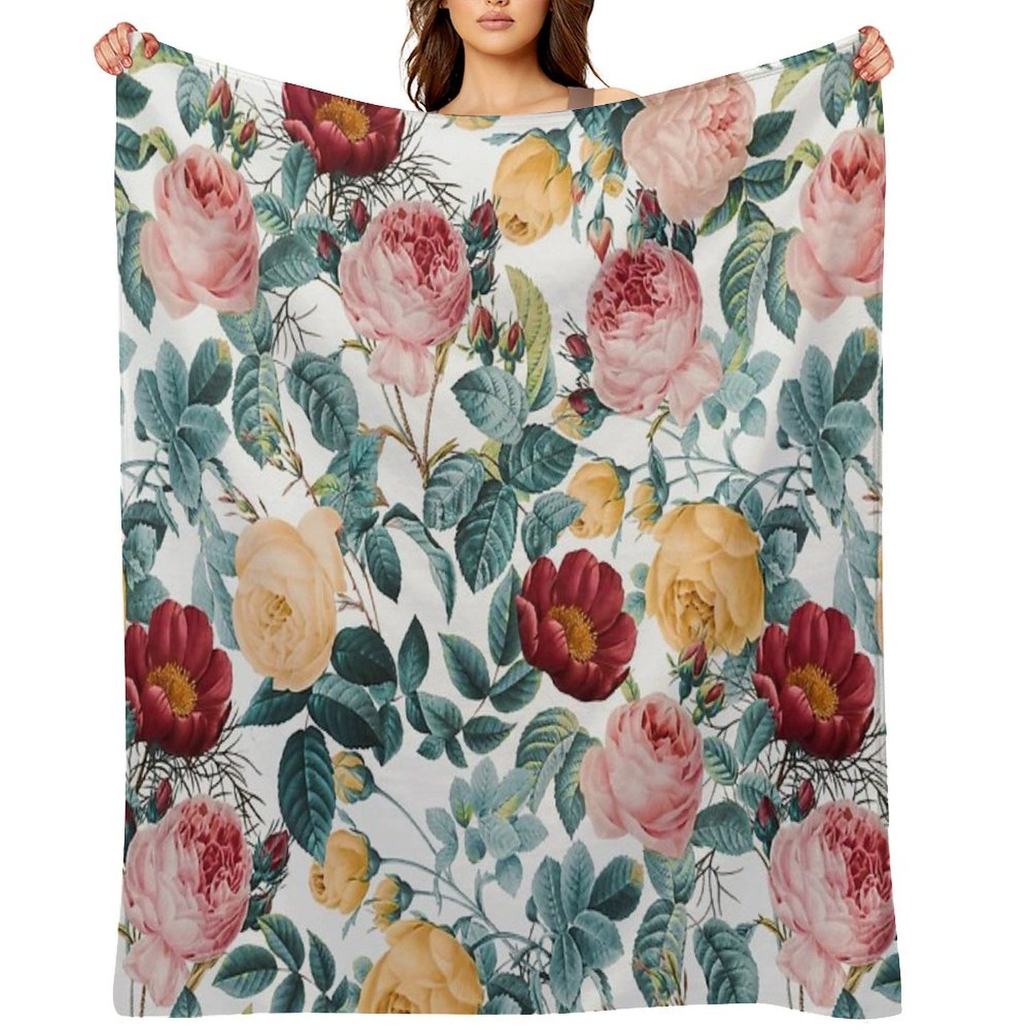 Vintage Garden VI Throw Blanket