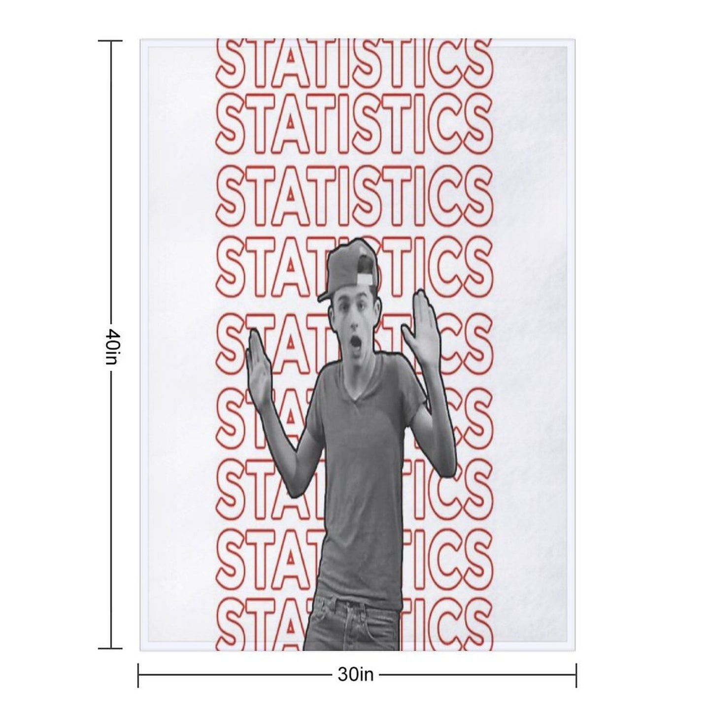 Timothée Chalamet Statistics Throw Blanket