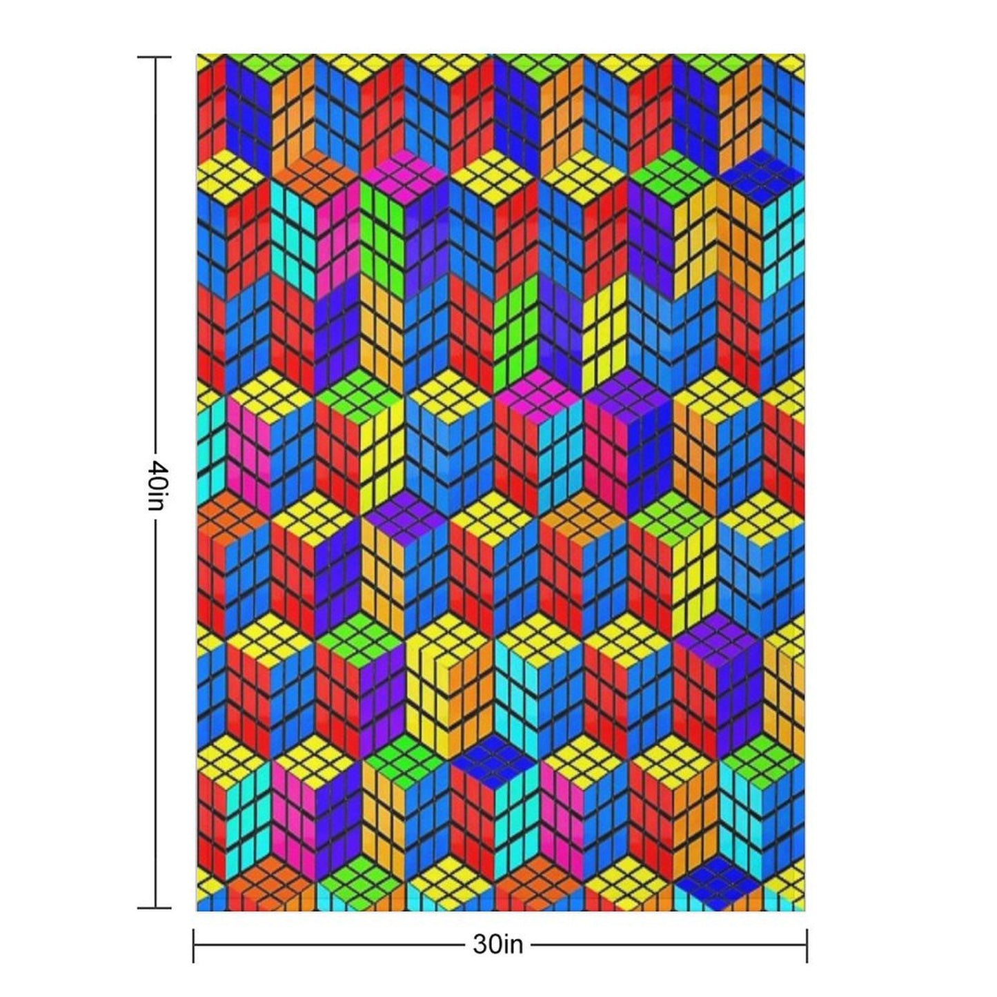 Rubik's Illusion Throw Blanket