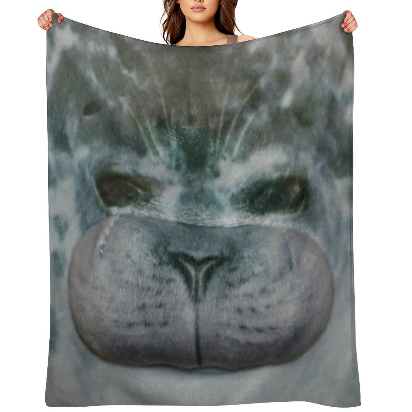 Chubby Blob Seal Throw Blanket