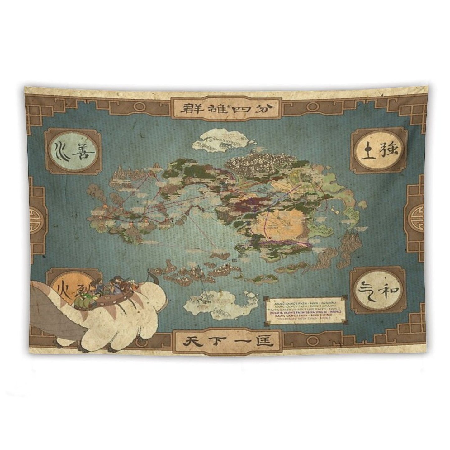Avatar The Last Airbender Map Tapestry