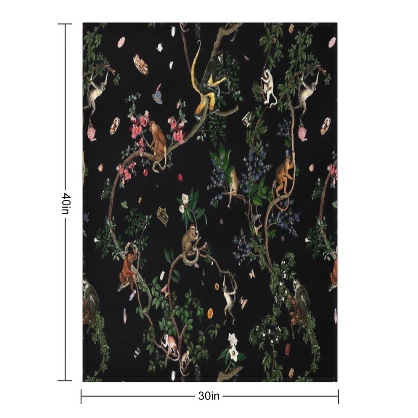 Monkey World Throw Blanket